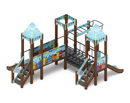 Детская игровая площадка Королевство (Коты) ДИК 1.15.08-21 H=750 оптом, фото 1