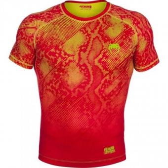 Компрессионная футболка Venum &quot;Fusion&quot; Compression T-shirt - Orange Yellow Short Sleeves оптом, фото 1