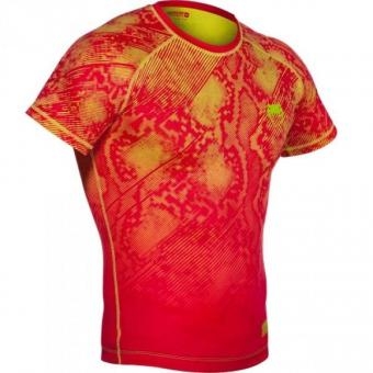 Компрессионная футболка Venum &quot;Fusion&quot; Compression T-shirt - Orange Yellow Short Sleeves оптом, фото 2