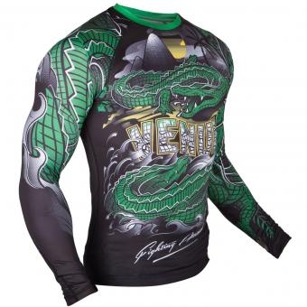 Рашгард Venum Crocodile Black/Green L/S оптом, фото 2
