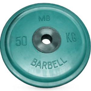 Диск BARBELL Евро-классик обрезиненный цветной, 50 кг. оптом, фото 1
