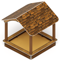 Песочный дворик с навесом Домик (Коричневый) - ИО 6.01.02-01, фото 2 Песочный дворик с навесом Домик (Коричневый) - ИО 6.01.02-01, фото 2