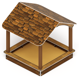 Песочный дворик с навесом Домик (Коричневый) - ИО 6.01.02-01, фото 1 Песочный дворик с навесом Домик (Коричневый) - ИО 6.01.02-01, фото 1