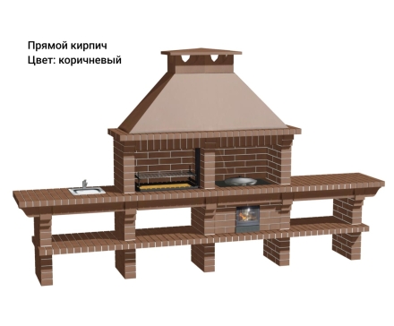 Печь Аристократ 736 Прямоугольный кирпич микс коричневого с желтым оптом, фото 10
