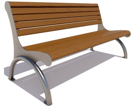 Скамейка парковая Берлин, Лиственница 1,2 м оптом, фото 2