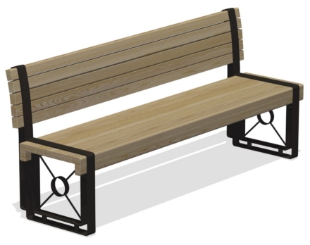 Скамья со спинкой София ПМ-72 оптом, фото 1