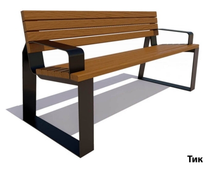 Парковая скамейка Подольск, Лиственница 1,5 м оптом, фото 5