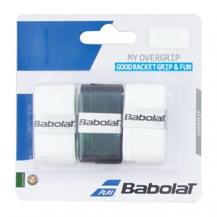 Овергрип BABOLAT MY GRIP, арт.653045-145, упак. по 3 шт, 0.6 мм, 120см, черно-белый оптом, фото 1