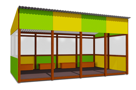Теневой навес Классика ВСТ 1513/1 18 м2 для улицы оптом, фото 2
