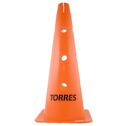 Конус трен. &quot;TORRES&quot; арт.TR1011, пластик, высота 46 см, с отв. для штанги TORRES,  оранжевый оптом, фото 1