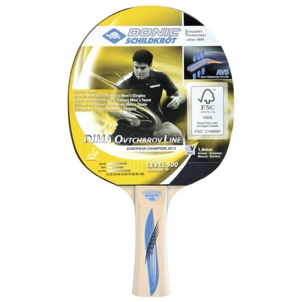 Ракетка для н/т Donic Schidkroet Ovtcharov 500 FSC, для тренировок, одобренная ITTF  оптом, фото 1