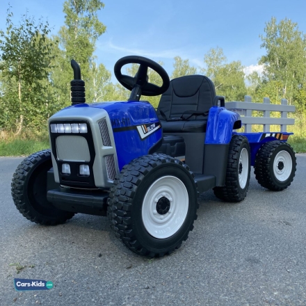 Электромобиль трактор с прицепом XMX611 (TR77) синий оптом, фото 2