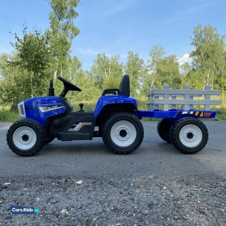 Электромобиль трактор с прицепом XMX611 (TR77) синий оптом, фото 3