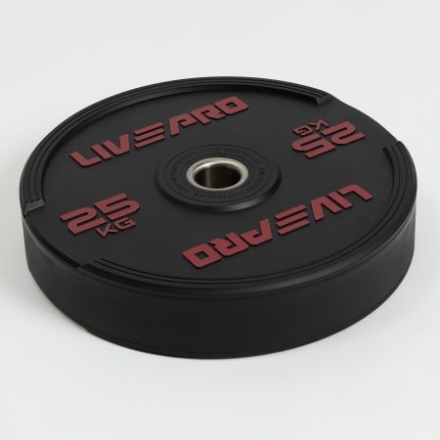 Бампированный диск LIVEPRO Rubber Bumper Plate 25 кг оптом, фото 1