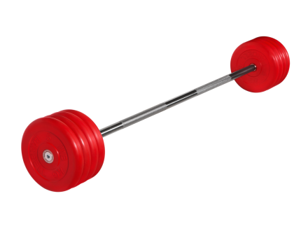 Штанга неразборная &quot;Barbell&quot; с цветными дисками d 25 мм, 45 кг оптом, фото 1