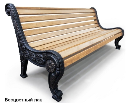 Скамейка чугунная Город, Сосна 0,6 м оптом, фото 4