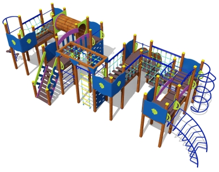 Спортивный комплекс 09021.21 для детской спортивной площадки оптом, фото 1