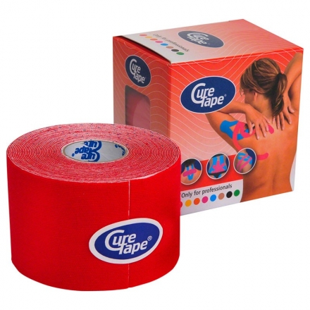 Тейп кинезиологический CureTape Red, 5 см x 5 м, арт. 161254, красный оптом, фото 1