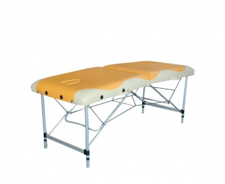 Массажный стол DFC NIRVANA, Elegant PREMIUM, 186х70х5 см, алюм. ножки, цвет оранж./беж. (orange/beig оптом, фото 2