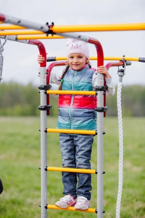 Детский спортивный комплекс для дачи ROMANA Fitness (пластиковые качели)   оптом, фото 4