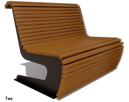 Скамейка парковая Сквер, Сосна 1,5 м оптом, фото 4