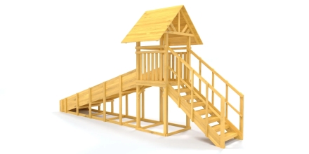 Зимняя горка Савушка Зима Wood 5 (скат 5м) оптом, фото 2