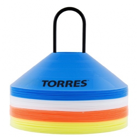 Фишки для разметки поля &quot;TORRES&quot; арт.TR1006, усеч. конусы, пластик, комп. из 40 шт, 4 цвета оптом, фото 1