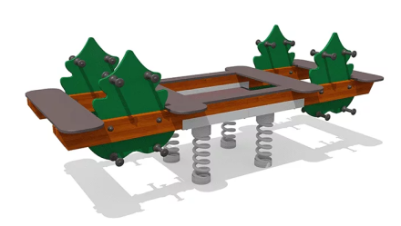 Качалка-балансир ВСТ 5242 8-ми местный для детской площадки оптом, фото 1