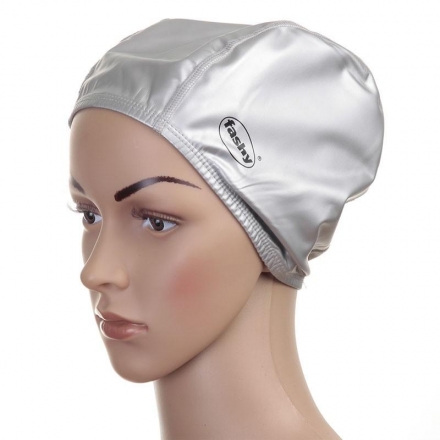 Шапочка для плавания &quot;FASHY PU-Lycra Cap Long&quot;, силикон/латекс/акрил/лайкра, серебристый оптом, фото 1