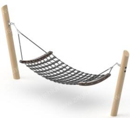 Гамак из каната и пластиковых соединителей 3346x920x812 мм для детской площадки оптом, фото 4