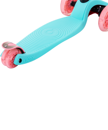 Самокат 3-колесный Snappy 3D, 120/80 мм, мятный/розовый оптом, фото 6
