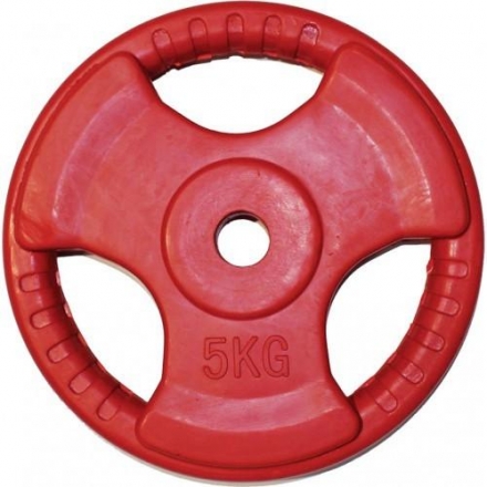 Диск обрезиненный ZSO цветной &quot;3 HANDLE&quot; D-26, 5 кг оптом, фото 1