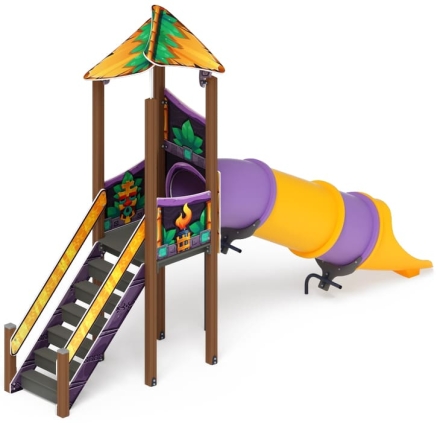 Горка Волшебный город (Майя) - ИО 44.19.01-01 - Тоннельная прямая Н=1500 оптом, фото 3