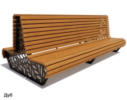 Скамейка уличная Ялта, Сосна 1,8 м, фото 2