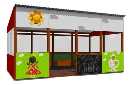 Теневой навес ВСТ 1512/1 серия Крепости 18 м2 для улицы оптом, фото 1