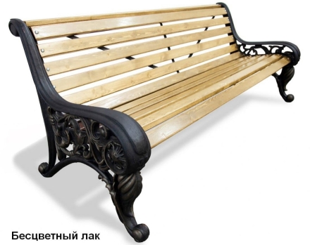 Скамейка парковая Москва, Лиственница 1,5 м оптом, фото 2