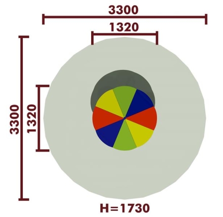 Стол детский с навесом 02006.21 для игровой площадки оптом, фото 3