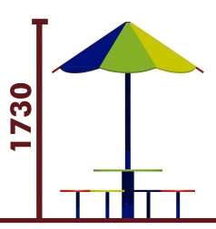 Стол детский с навесом 02006.21 для игровой площадки, фото 2