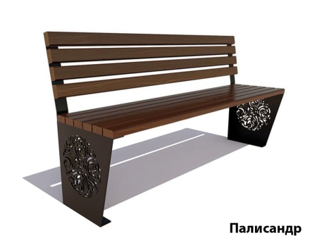 Парковая скамейка Индия, Лиственница (без подлокотников) 0,6 м оптом, фото 4