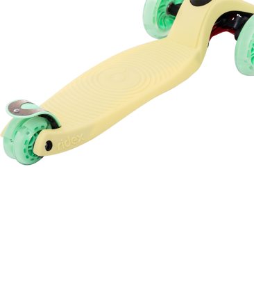 Самокат 3-колесный Snappy 3D, 120/80 мм, желтый/мятный оптом, фото 6