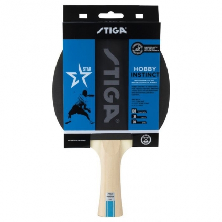 Ракетка для н/т Stiga Hobby Instinct, арт.1210-6318-01, для начин., накл. 1,5 мм ITTF, конич. ручка оптом, фото 1