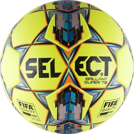 Мяч футбольный профессиональный &quot;SELECT Brillant Super FIFA TB YELLOW&quot;, размер 5,топ. мяч Select, диз.2016 оптом, фото 1
