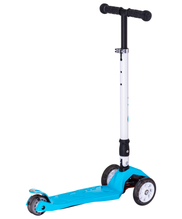 Самокат 3-колесный Smart 3D, 120/80 мм, синий оптом, фото 2