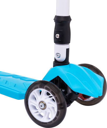 Самокат 3-колесный Smart 3D, 120/80 мм, синий оптом, фото 5