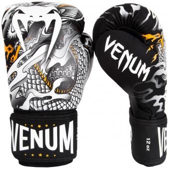Перчатки боксерские Venum Dragon&#039;s Flight Black/White оптом, фото 1