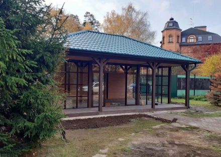 Застеклённая беседка ЛЕТНИЙ САД с барбекю оптом, фото 6