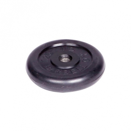 Диск обрезиненный Barbell d 31 мм чёрный 1,25 кг оптом, фото 1