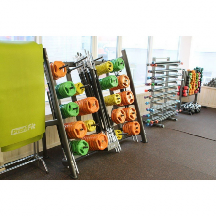 Штанга для аэробики PROFI-FIT 20090, обрезиненные диски (1,25 кг; 2,5 кг; 5 кг) по 2шт оптом, фото 5