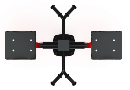 Маятник двойной (красный) - Уличный тренажер - СТ 029-11.П оптом, фото 5
