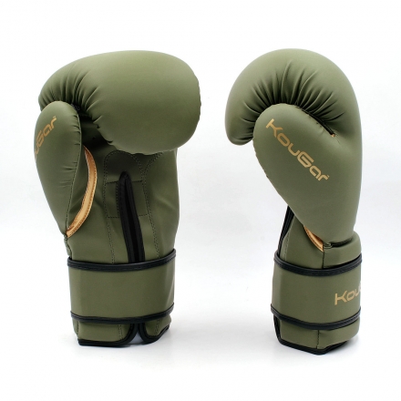 Перчатки боксерские KouGar KO900-10, 10oz, темно-зеленый оптом, фото 6